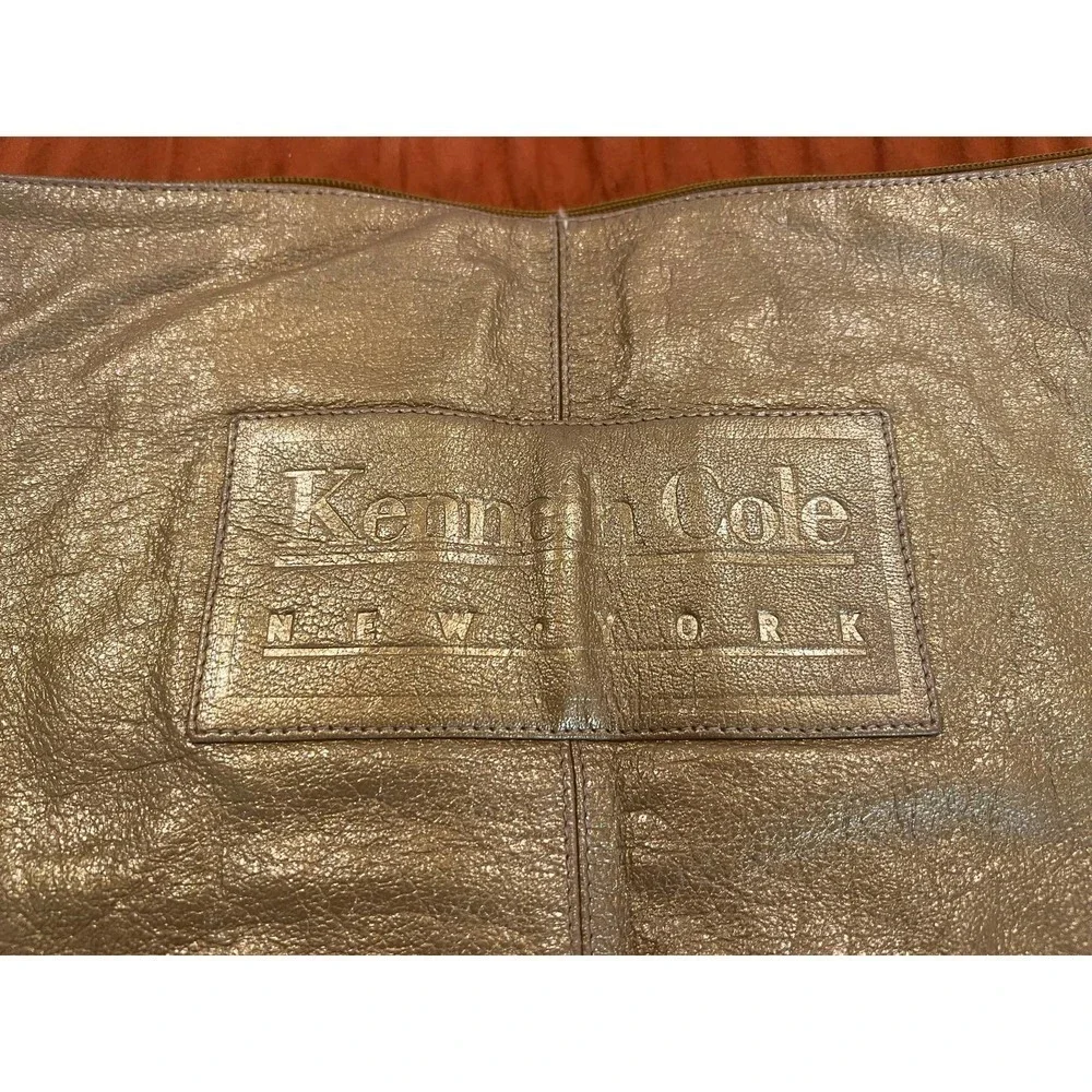 Kenneth Cole Gold Leather clutch bag